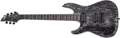 Schecter 1465 Left handed C-1 Hardtail Electric Guitar, Ebony Fretboard, Silver
