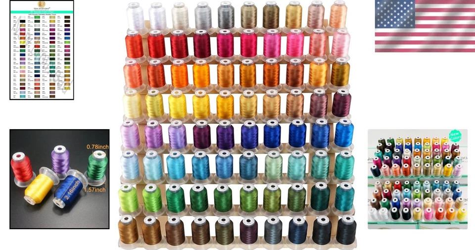 80 Colors Polyester Embroidery Thread Kit - Image 2 of 4