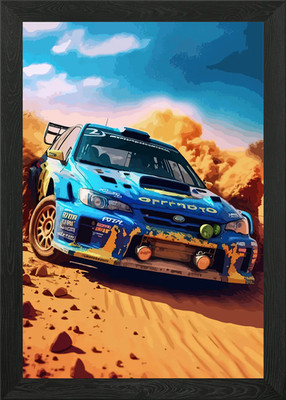 subaru wrc rally Gerahmtes Wandbild Poster Leinwanddruck Bild