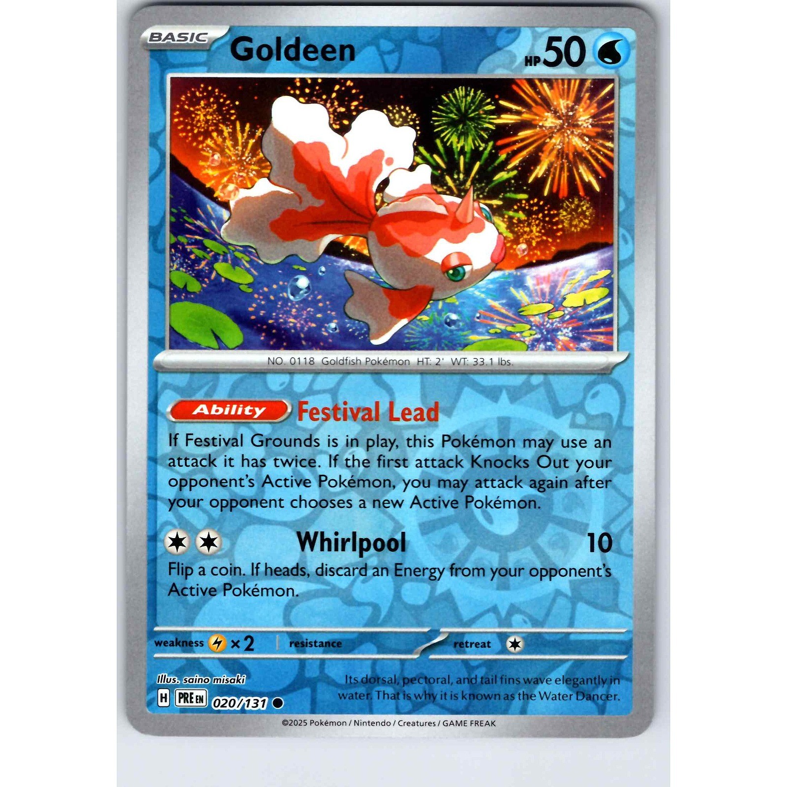 Goldeen 20/131 Prismatic Evolutions Pokemon Card NM TCG singles Near Mint