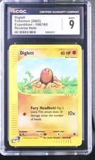 CGC 9 MINT Diglett 106/165 Expedition Reverse Holo Pokemon Card