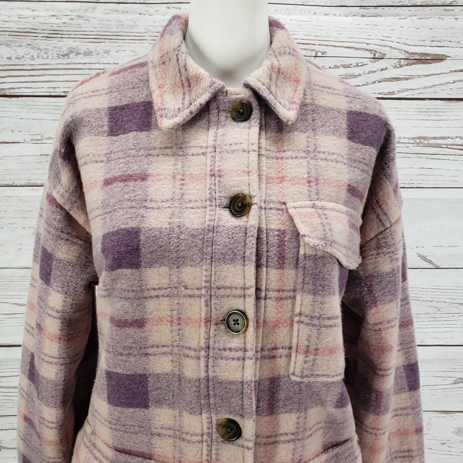 Universal Thread Women's Purple Plaid Oversized B… - image 5