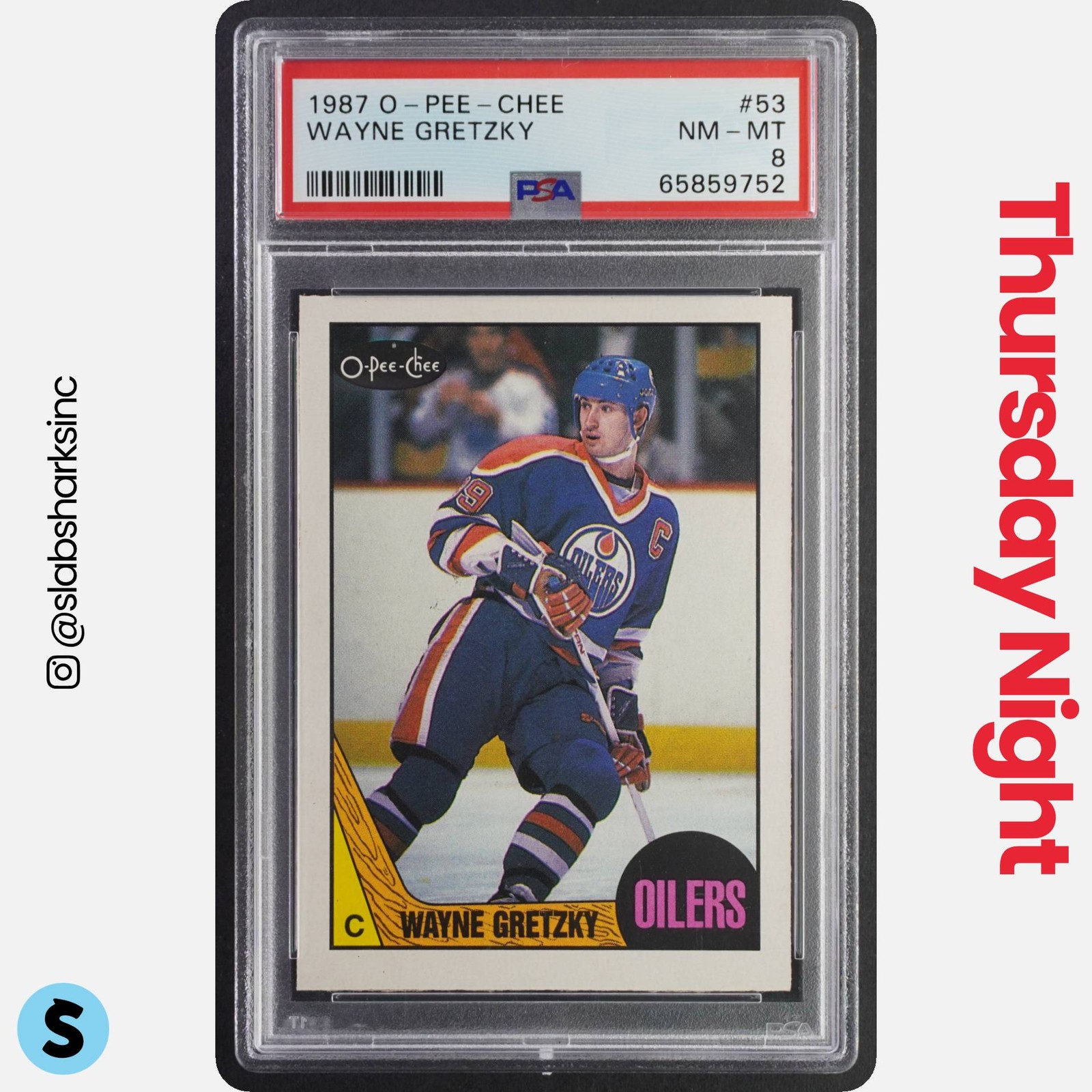 1987 O-PEE-CHEE #53 WAYNE GRETZKY PSA 8 view 1