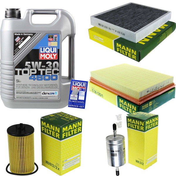 Inspektionskit Filter Liqui Moly ÖL 5L 5W-30 FüR Opel Meriva Vauxhall A 1.4 16V-image