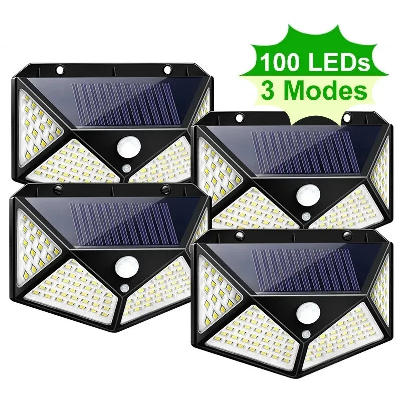 Lampe solaire lot de 4 éclairage extérieur pour sécuriser l'allée et la terrasse