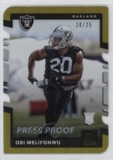 2017 Panini Donruss Rookies Press Proof Gold Die-Cut 20/25 Obi Melifonwu ex1