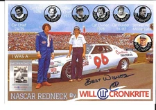 WILL CRONKRITE NASCAR Autographed HERO CARD CREW CHEIF OWNER DALE EARNHARDT