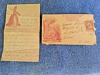 Civil War Letter with Envelop both illustrated Illinois Civilian content