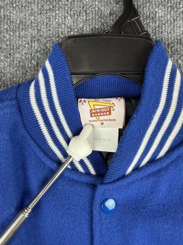 VINTAGE 1980s In-N-Out Burger California Varsity Letterman’s Jacket Embroidered  image 6