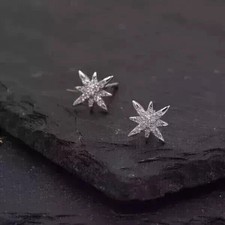 2.5Ct Round Cut Simulated Diamond Women's Stud Earrings 14k White Gold Plated