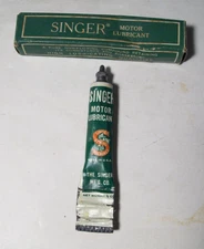 Vintage SINGER MOTOR LUBRICANT (VGC)In Original Box Sewing Machine Oil Free Ship