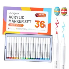 36 Colors Acrylic Paint Markers, Water Based Acrylic Paint Pens Set 36 colors