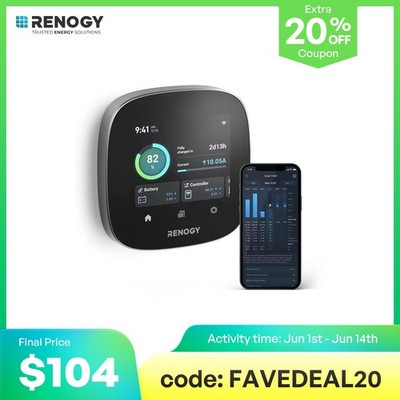 Renogy ONE Core Energy Monitoring Panel All-in-one Off-Grid Battery Monitoring