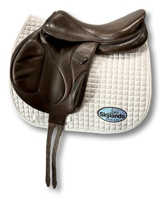 Used Devoucoux Chiberta - Size 18'' Monoflap Jump Saddle Brown