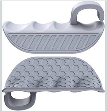 Anti-slip Silicone Gym Grips Rubber Workout Grips Pads Men Women Ergonomic Gray