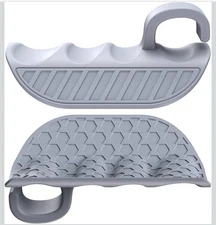 Anti-slip Silicone Gym Grips Rubber Workout Grips Pads Men Women Ergonomic Gray