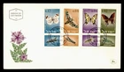 DR WHO 1965 ISRAEL FDC BUTTERFLY/MOTH TAB COMBO R60798