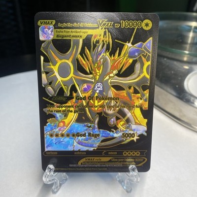Lugia The God Of Pokemon VMAX Hp10000 Black Foil Fan Art Card God Rage   
