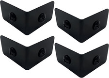 4 Pcs Black Metal Corner Protector, Decorative Right Angle Corner Brackets for F