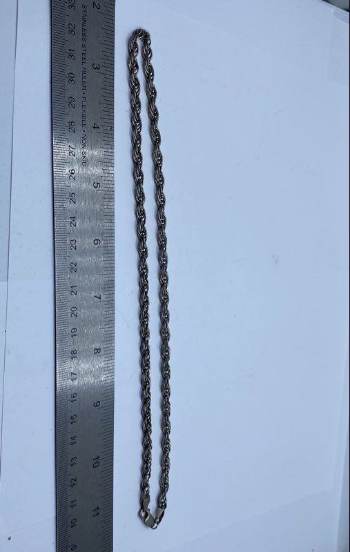 Sterling Silver Twisted Double Link Chain Necklac… - image 4