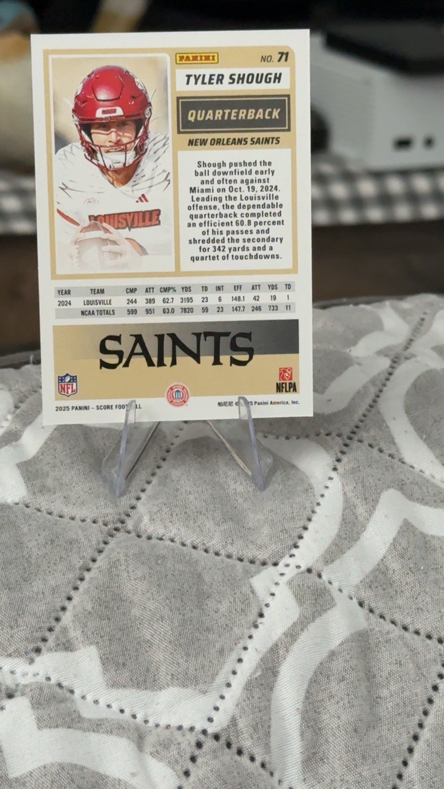 2025 Score Football Tyler Shough #71 RC