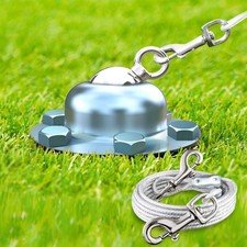 360  Swivel Dog Tie Out Cable and Stake - 50 Ft Dog Yard Leash and Stake Ru