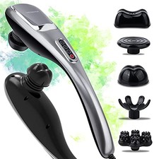 MEGAWISE Handheld Deep Tissue Massager, 3700 RPM for Shoulder, Waist, Leg Pain