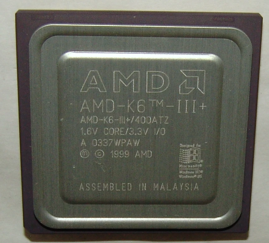 AMD K6-III+ 400 ATZ 1.6V Super Socket 7 K6-3+ CPU works fine at 550 Mhz at 2.2V