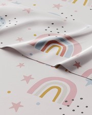 Kids Twin Size Rainbow Bed Sheets - 3 Piece Kids Rainbow Sheet Set - Star The...