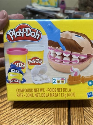 Play-Doh Dentist Drill N Fill Playset Teeth Mold Tools 4oz Compound Hasbro Ages