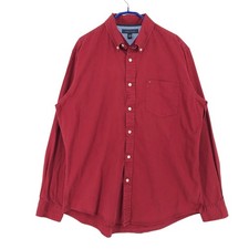 TOMMY HILFIGER Men Red Casual Long Sleeve Shirt Size L