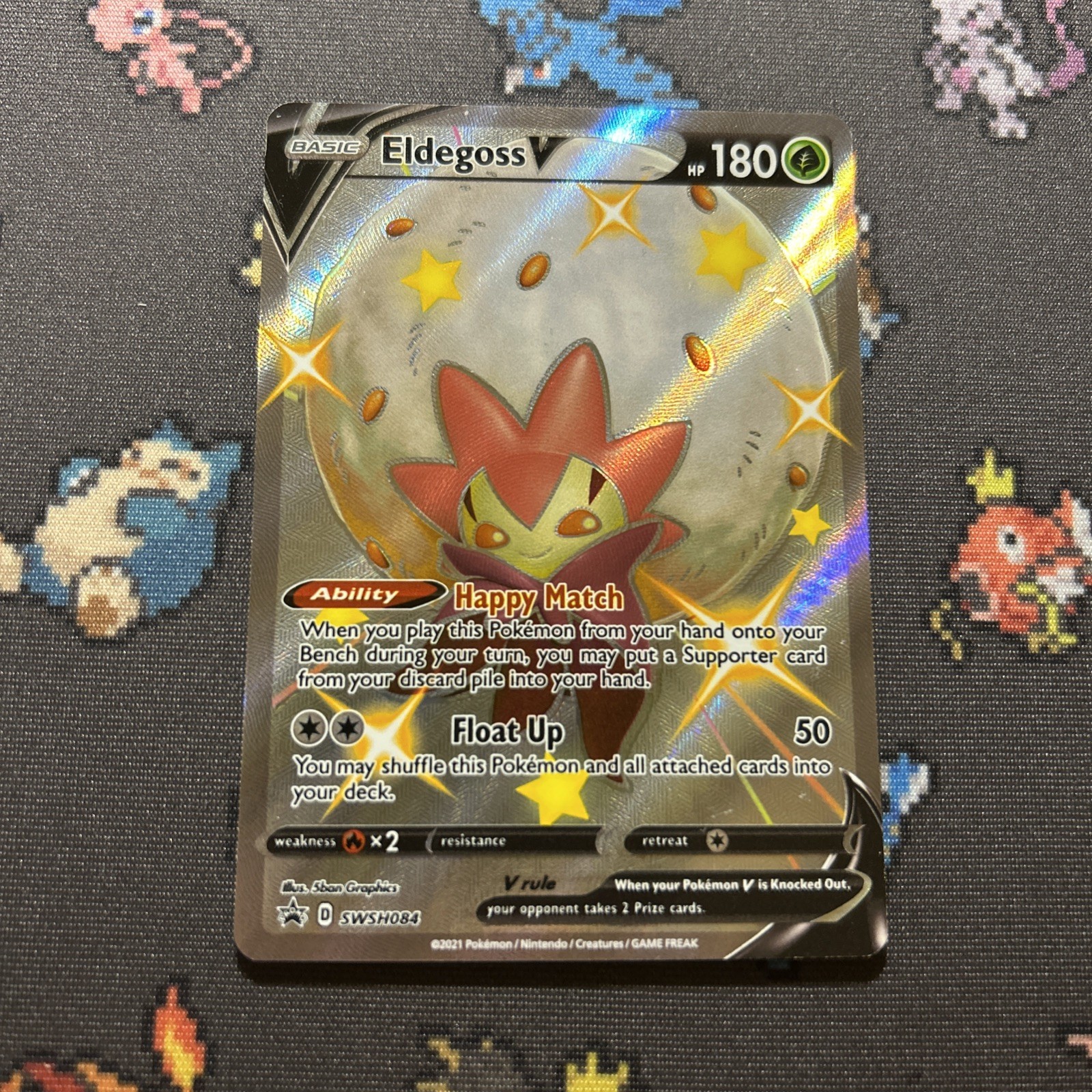 Eldegoss V SWSH084 NM -Ultra Rare Pokemon Card- Black Star Promo (9q)