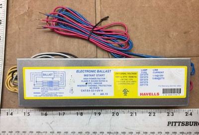 Havells Ballast E4-32-I-UV-H 120-277V for Four 32W Lamps