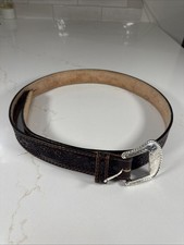 Tony Lama Chocolate Floral Tooled - Accessories Belt Men - C40068 Sz. 42