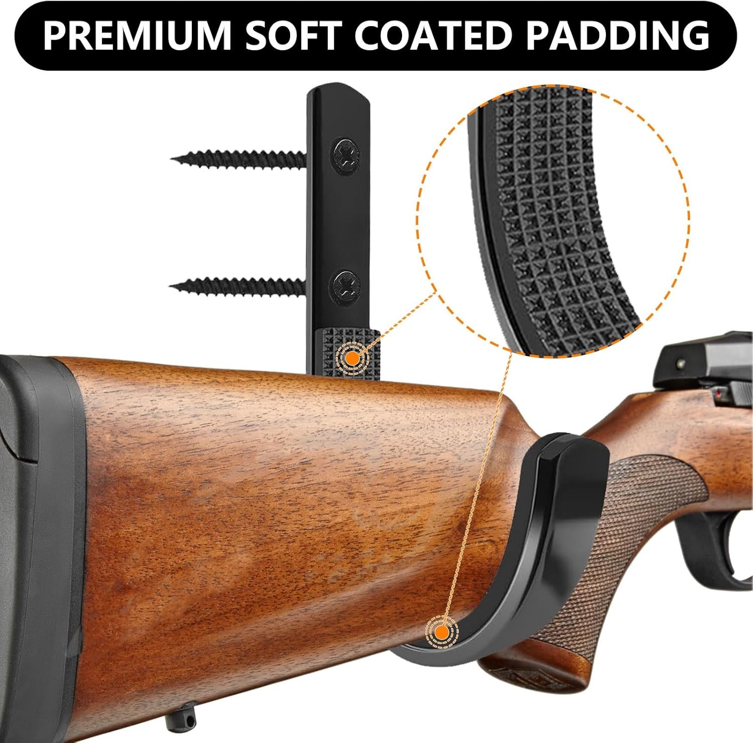 34 Pack Gun Rack Wall Mount, Gun Rack Bulk for Wall, Horizontal Metal Gun Rack f