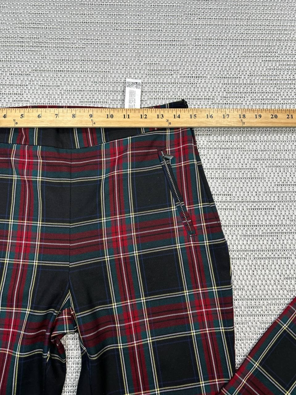 Zara Basic Pants Womens Medium Multicolor Christm… - image 6