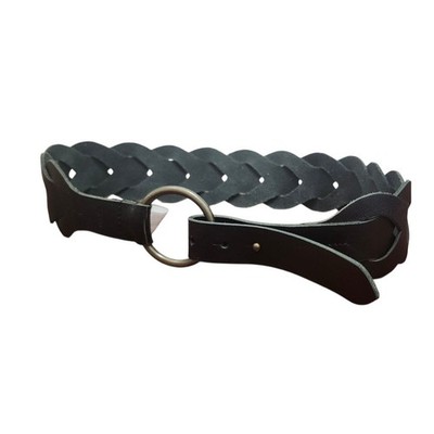 Esprit Womens Belt L Dark‎ Brown Wicker Woven Braided Silver Buckle Studded Esprit Women main image 4