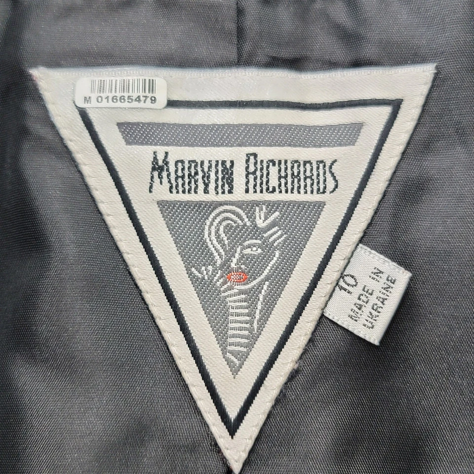 Abrigo Abrigo Mujer Marvin Richards Talla 10 Negro Lana Nylon Cachemira Dinero Antiguo Foto 3 de 4