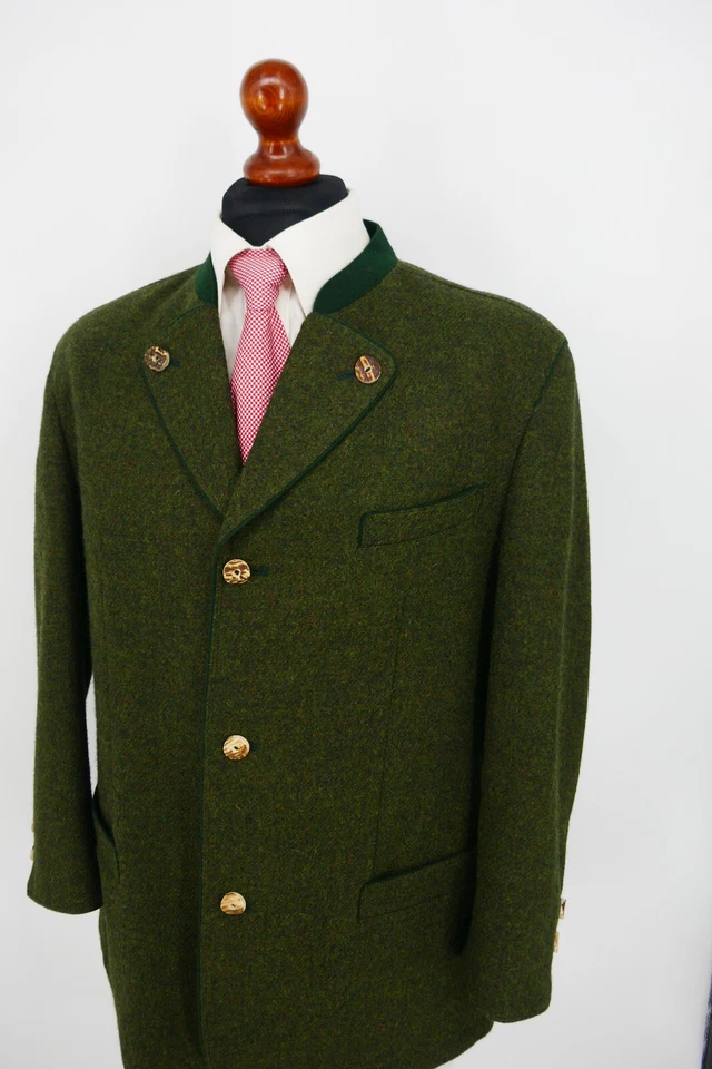 Schneiders Loden costumi tradizionali Janker taglia 25 lana vergine verde oliva abs. ottime condizioni - Immagine 4 di 4
