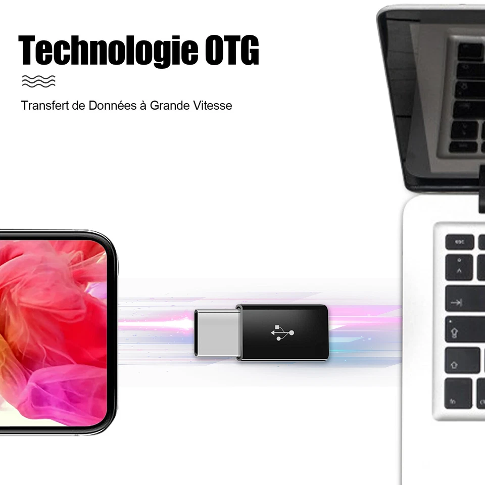 Lot Type-C Adapter to Micro USB Data Connector Converter Charger Cable Android  - Image 2 of 4