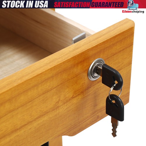 Gabinete de almacenamiento de madera de 3 niveles Estuche de almacenamiento de escritorio Cajón Organizador Estuche - Imagen 18 de 24