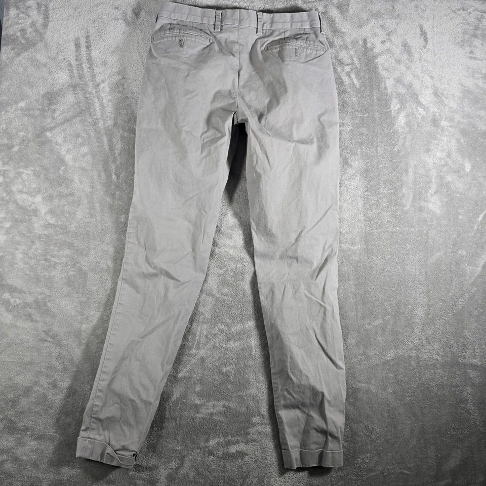 Pantalones Chinos Lands' End Calce Recto Informales Todos los Días Caqui Talla 30 Foto 3 de 4