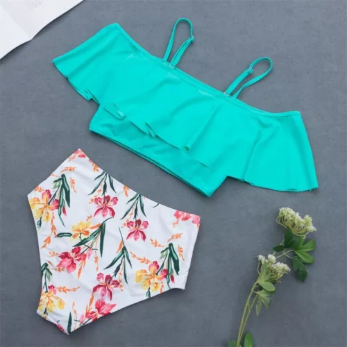Womens Swimwear High Waist Bikini Set Push Up Padded Swimsuit Bathing Suit US. - Picture 85 of 86