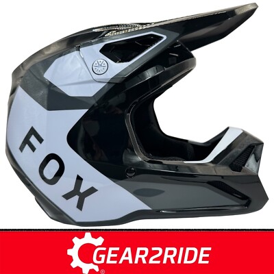 2025 Fox BOYS V1 MX Helm - Fox YOUTH MIPS Lean Black Motocross Helm Youth-M