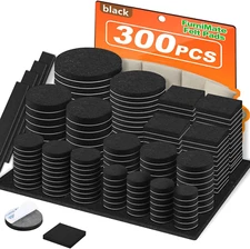 300 Felt Furniture Pads Floor Protectors for Chair Legs Hardwood Floors Sliders