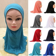 14pcs Full Set Girls Kids Hijab Scarves Shawls Wrap Headscarf for 2-7 Years Girl