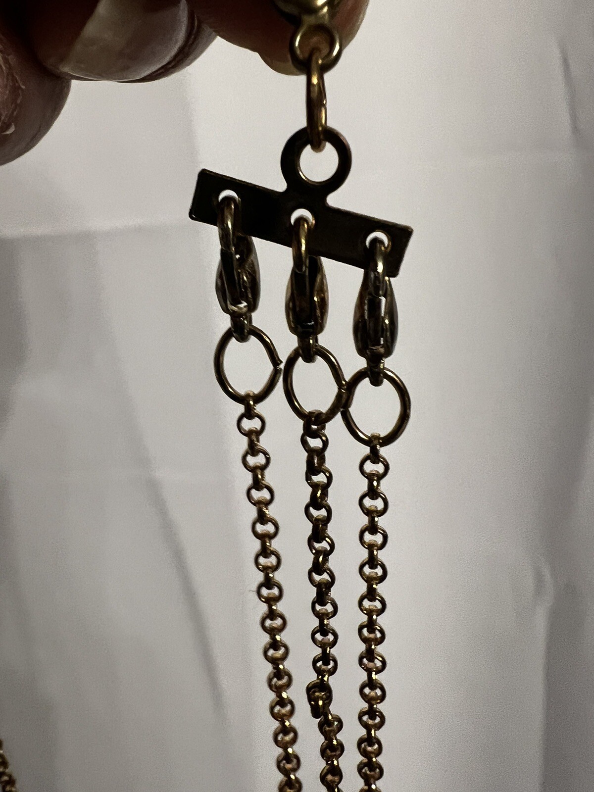 Natural Stone Gold Tone Stackable Detachable Neck… - image 7