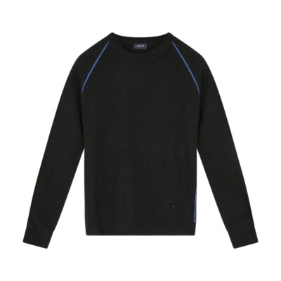 Armani Jeans Wollmischung Kaschmir Schwarz Pullover 6Y6MD2 - Größe Small