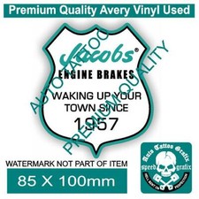 Jacobs Engine Brakes Decal Sticker Vintage Americana Rat Rod Hot Rod Stickers