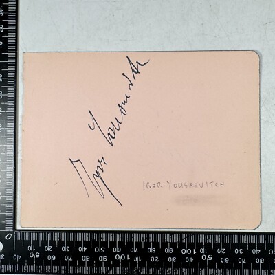 Igor Youskevitch Balletttänzer & Ferruccio Tagliavini Oper Tenor Autogramm